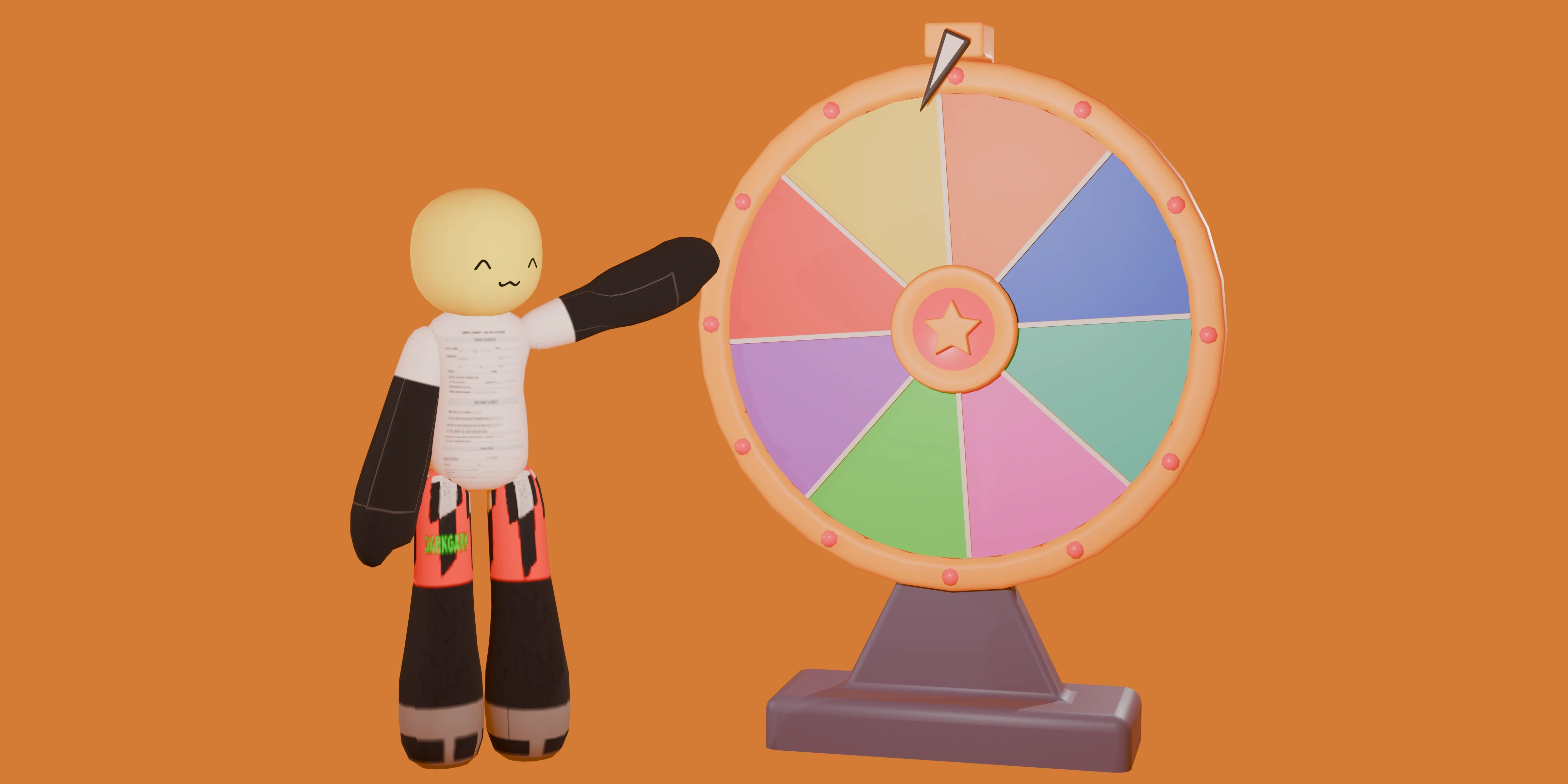 Gark Pauly Spinning a Prize Wheel